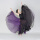 (黑色+深紫色) 裙摆开叉