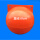 直径50cm光面双耳球橙色(橙、白)