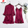 929（外袍+吊裙）-酒红色 1对胸垫