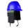 反光内衬+蓝色v型安全帽