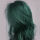 青绿色+褪色膏 自然黑发的选