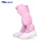 粉色PVC底高筒靴（条纹款）
