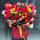 韩式3朵向日葵红玫瑰混搭花束
