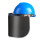 (黑色)PC面屏+铝支架+安全帽(颜色随机)