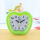 苹果闹钟-绿色(带灯-直径10cm