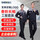 藏蓝灰色肩套装