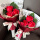 红香皂玫瑰（花束+礼袋+贺卡）
