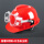 红V国标安全帽+【插槽式】四珠护目镜