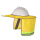 短帘荧光黄遮阳帽不含安全帽