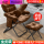 棕色单椅+抱枕+脚凳(三挡调节)