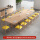 360木纹桌+黄色皮椅 一桌14椅