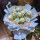11朵碎冰蓝花束-优雅