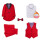 红色5件套：3件套+加绒衬衫+领结