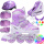 紫色前轮闪光+安全帽+护具+轮滑