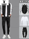 黑色【外套+裤子+长白T三件套-】