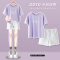 1429白色+9928紫色【短袖套装】