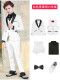 白6件套：3件套+黑衬衫+领结肩章