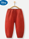 砖红 纯棉纱布长裤