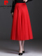 红色(裙长85厘米
