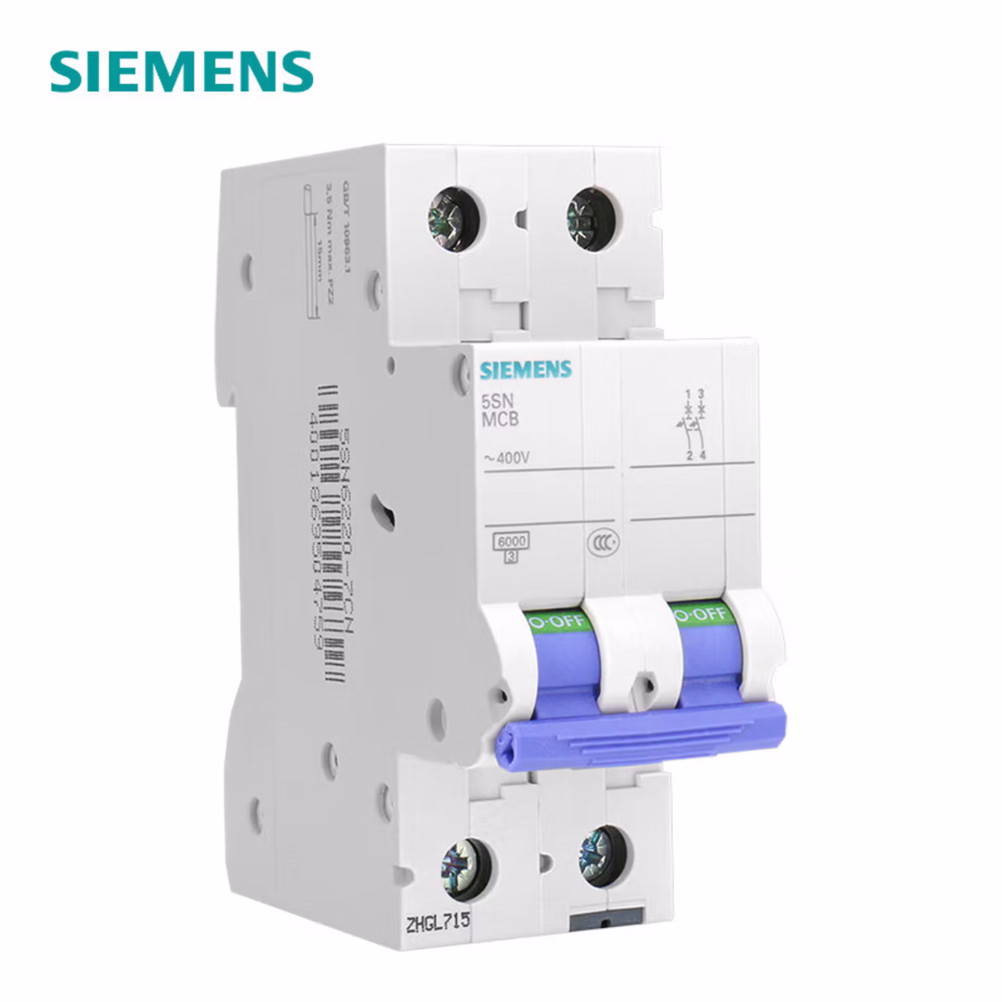 西门子 5SN 微型断路器空气开关 2P C 40A 6KA 400VAC 5S