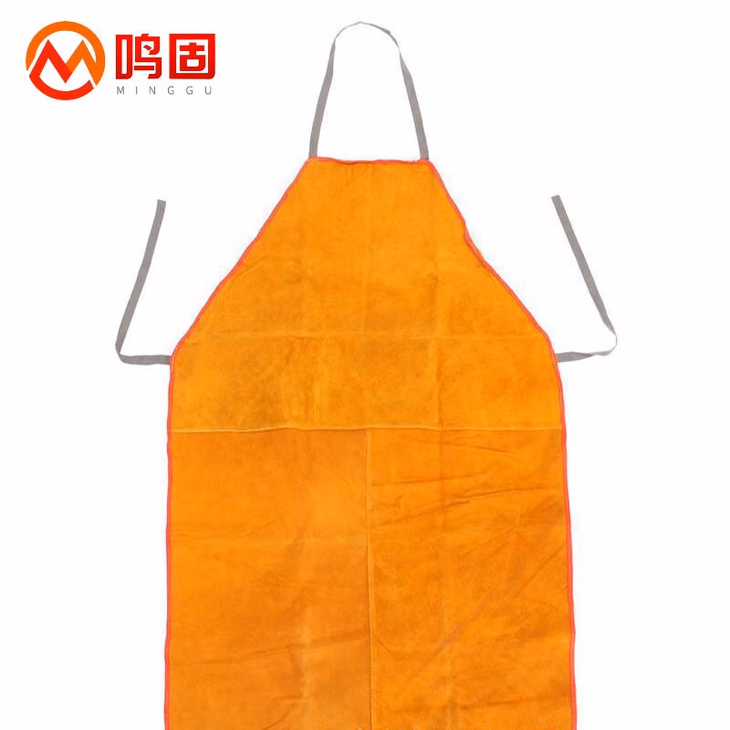 鸣固 牛皮电焊围裙耐高温防火星飞溅焊工焊接围裙劳保防护电焊服