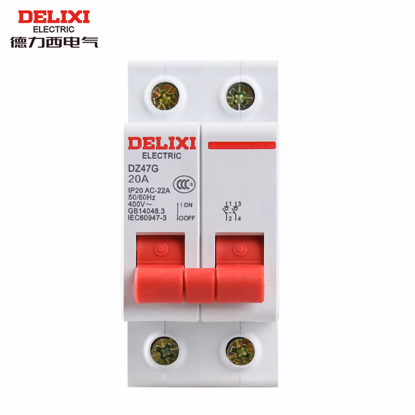 德力西电气小型隔离开关模数化总开关DZ47G2P 20/32/63/100/125A断路器 2P 32A DZ47G232