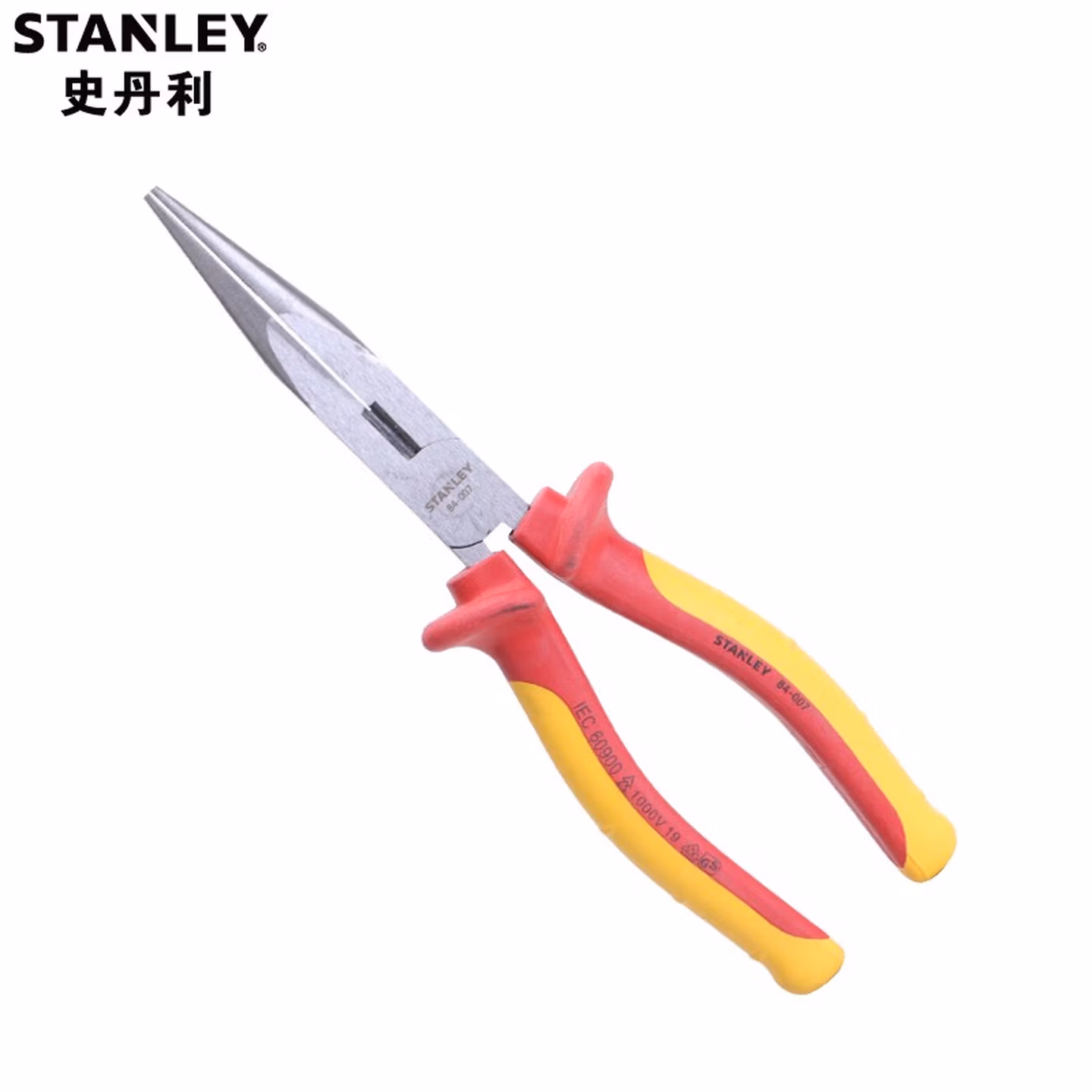 史丹利（STANLEY）FatMax绝缘尖嘴钳8.5英寸工业级多功能电工钳尖咀尖