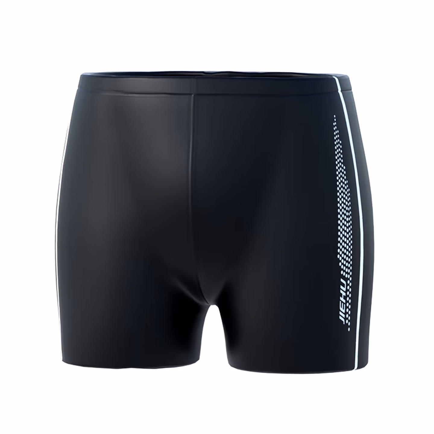 Herren Badehose Und Badekappe Set Schnelltrocknend Schwarz_voghion.com