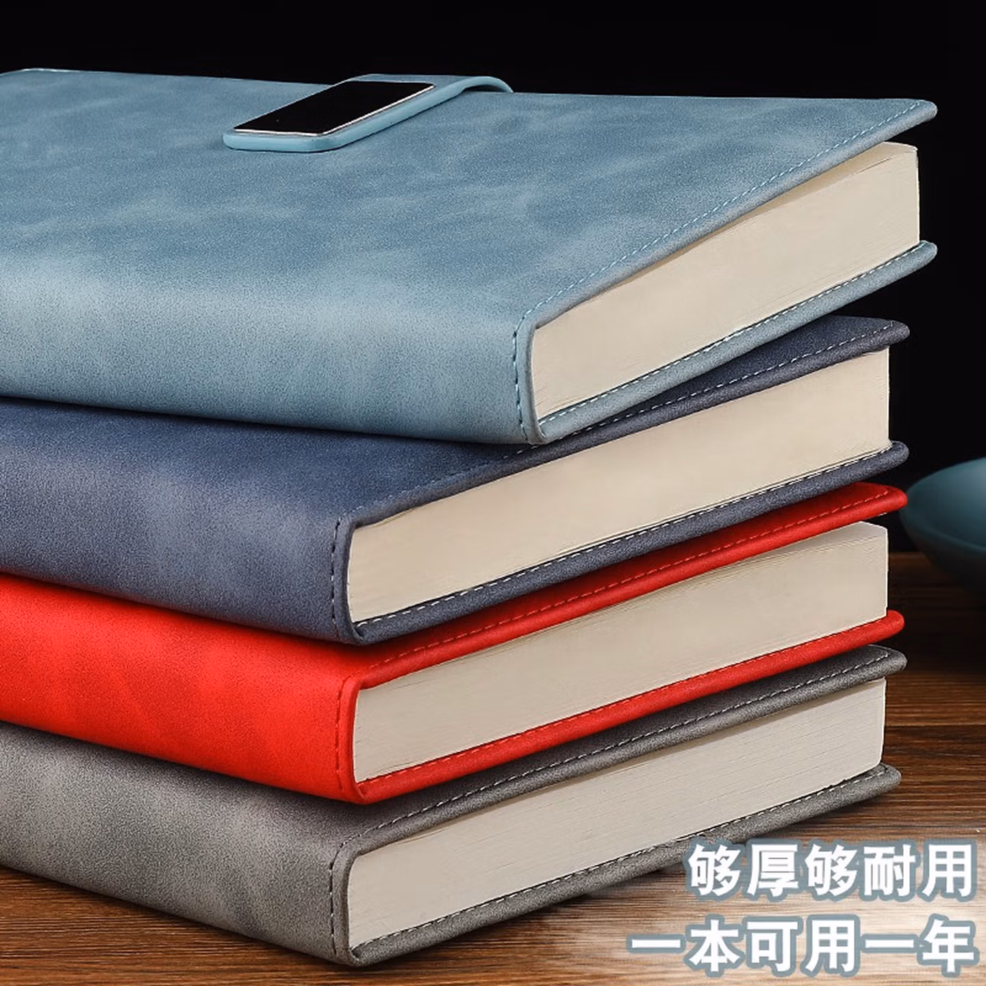 纽赛(NUSIGN)草木皮面笔记本子48K 复古Vintage石纹皮料 商务办公