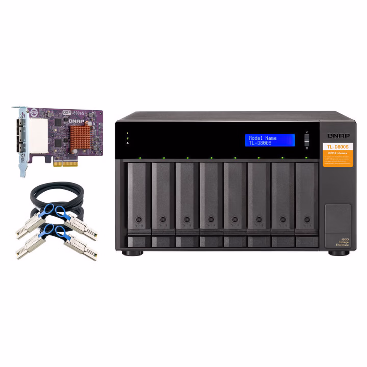 威联通（QNAP）TL-D800S八盘位多通道SATA 6Gb/s网络存储服务器