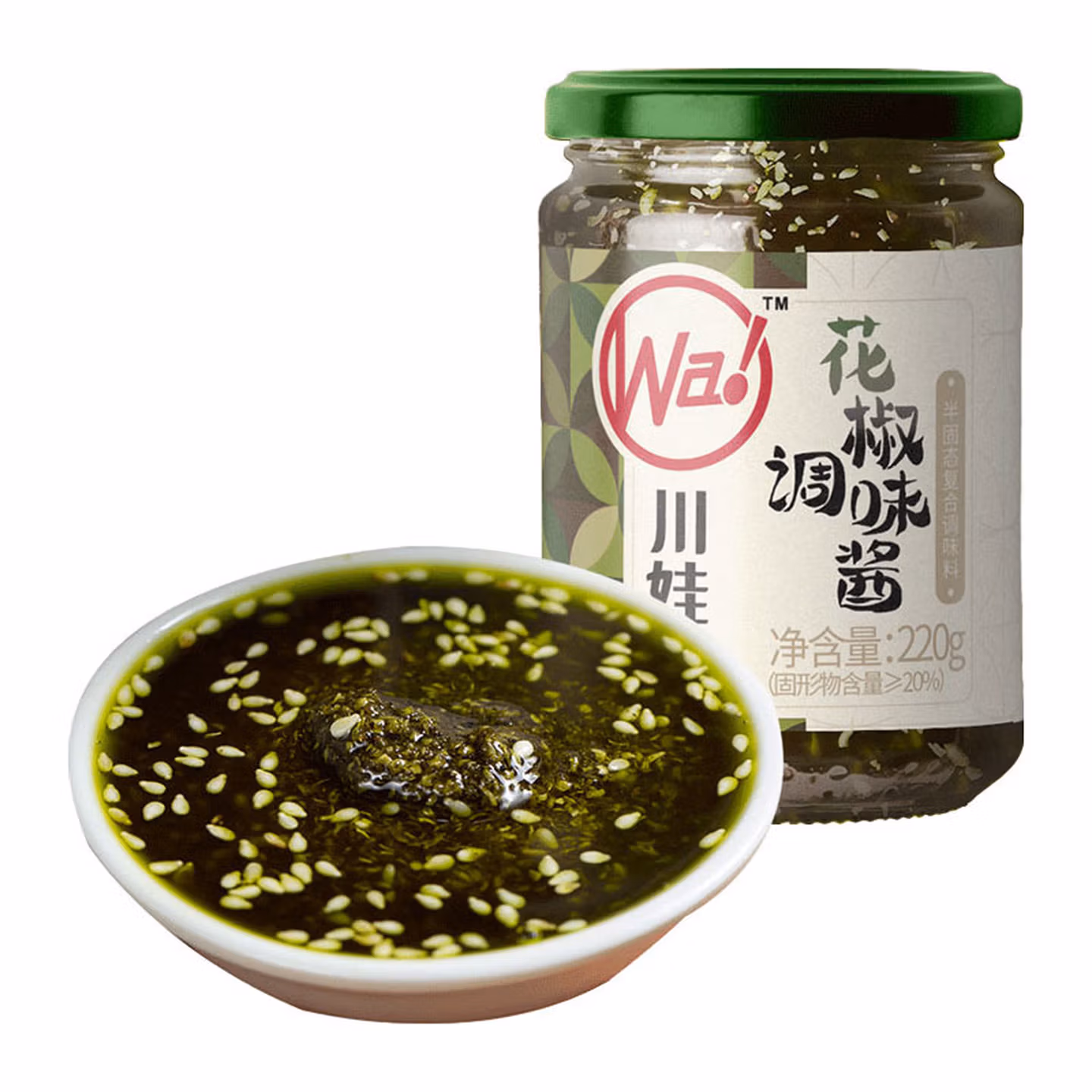 川娃子 花椒酱 四川特产调味品 辣椒酱花椒油青花椒酱调料 220g