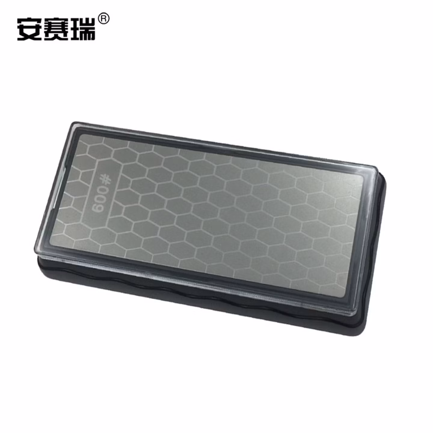 安赛瑞 金刚石磨刀器 蜂巢型双面油石磨刀器磨刀石 600/1200# 磨刀棒磨刃