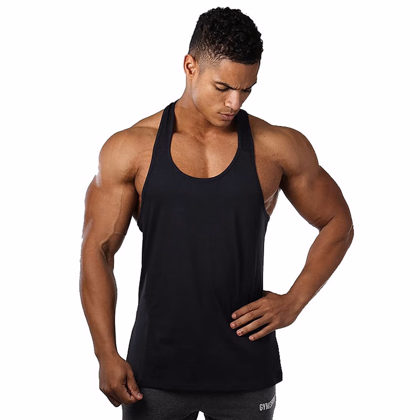 Muscle Fitness Brothers Summer Sleeveless Sports Vest, Men's Quick Dry Running Training Elastic Breathable Tights_viptrois.com