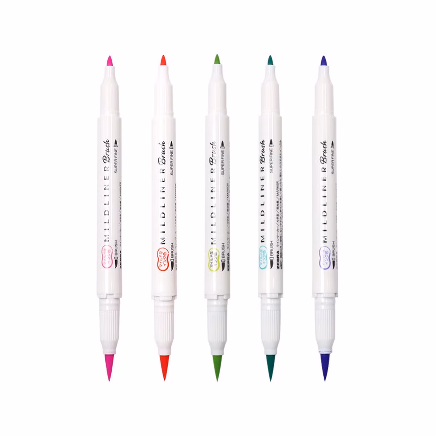 斑马牌（ZEBRA）双头荧光笔 彩虹色手账笔 学生重点划线标记笔 WFT8 Br