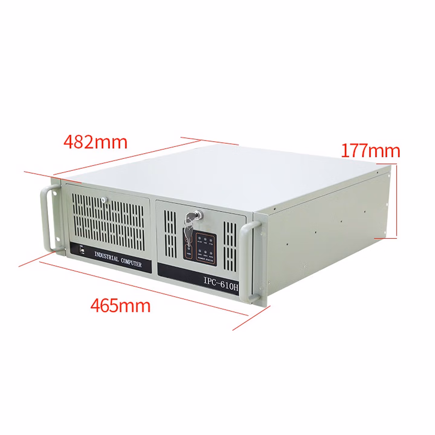 研勤工控机酷睿4代610L工控电脑双网10串4个PCI插槽4U工业主机支持XP系