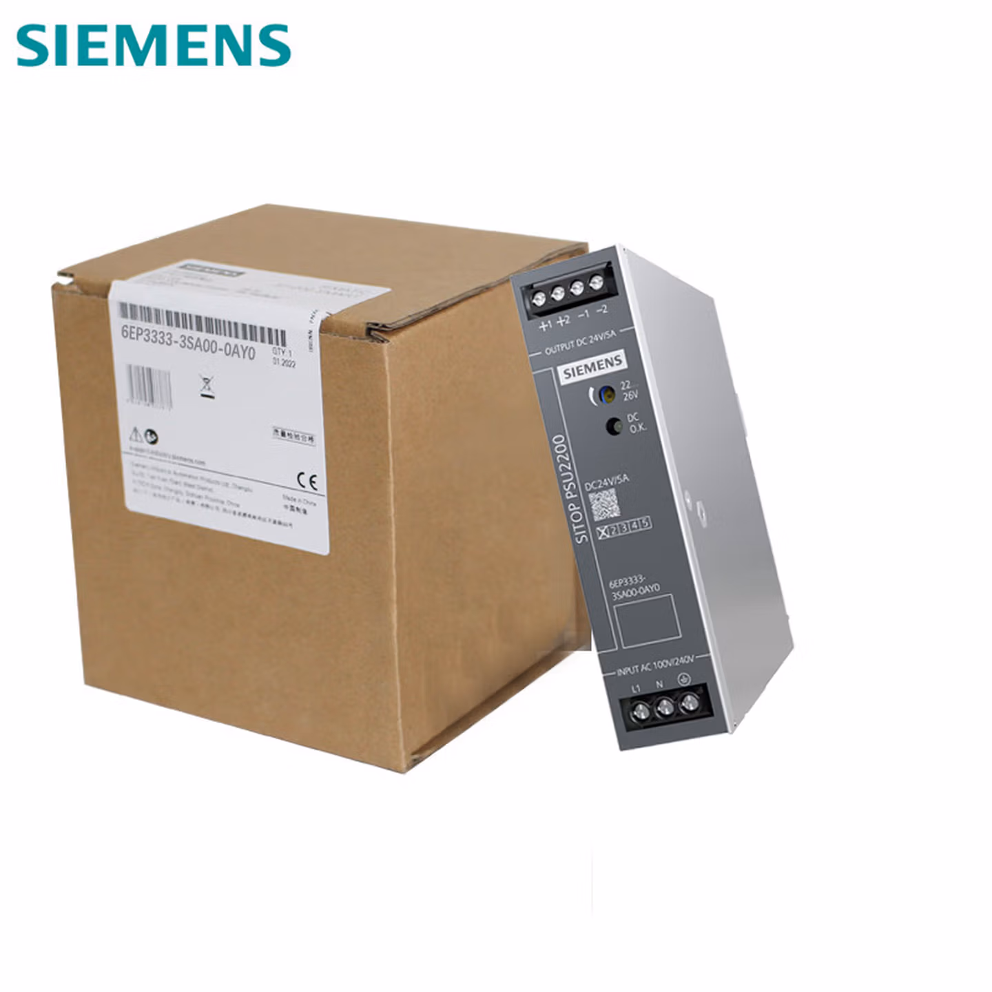 西门子 PLC可编程控制器 导轨开关电源 PSU2200 120W DC24V/