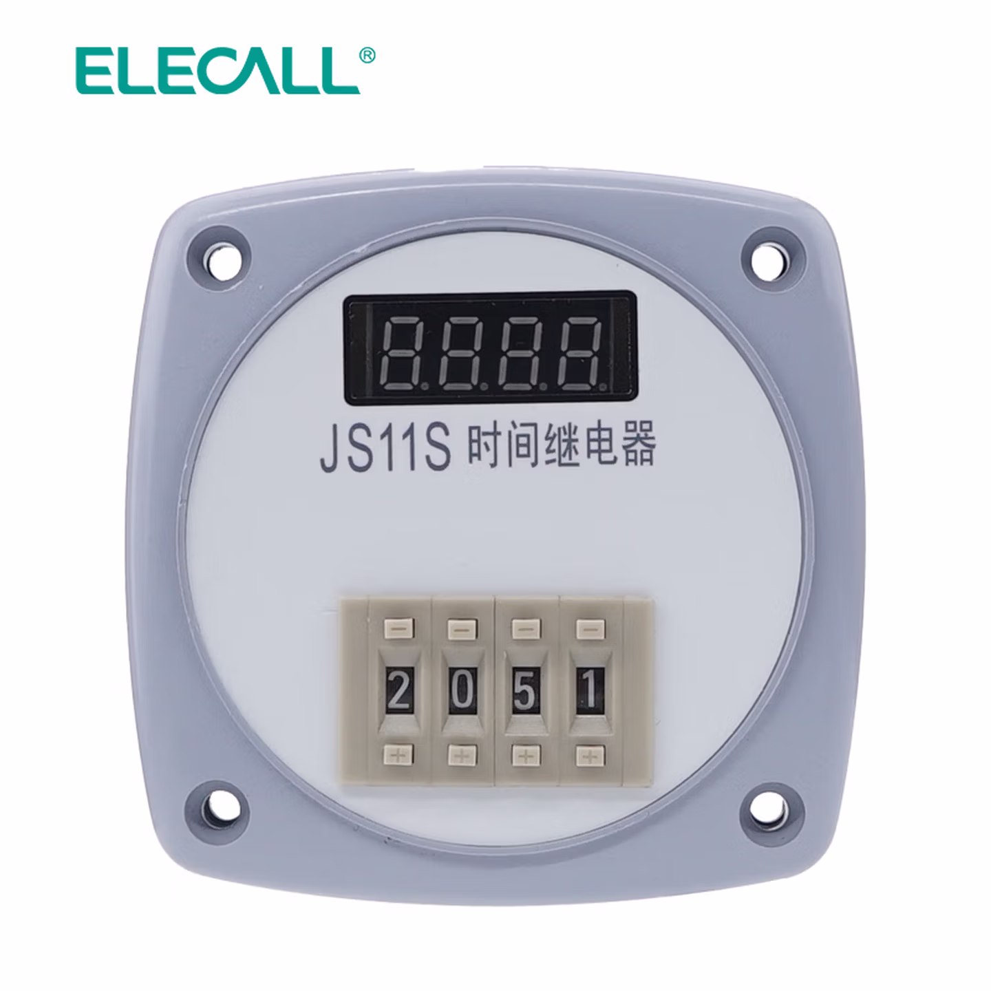 伊莱科（ELECALL）数显时间继电器JS11S 999S AC220V 通电延