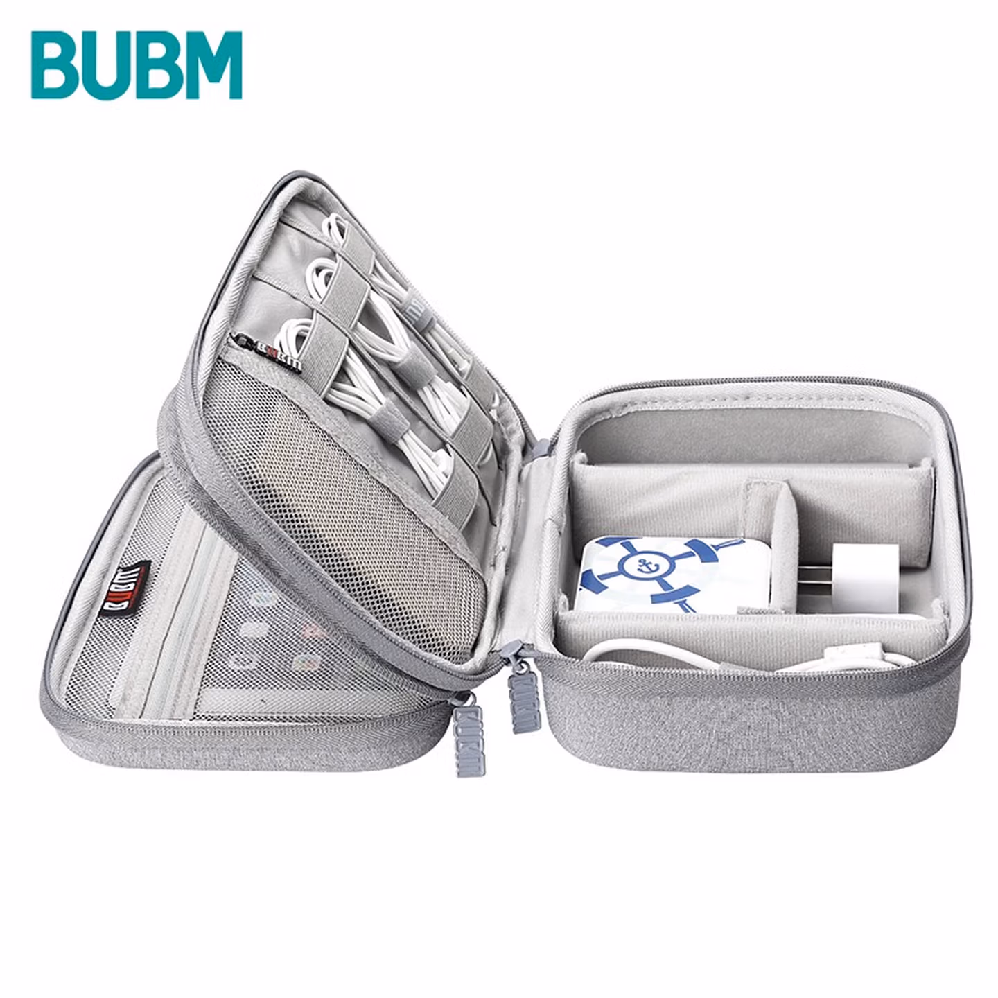 必优美 数据线数码收纳包笔记本充电器鼠标移动电源袋U盘硬盘保护套整理袋配件旅行便