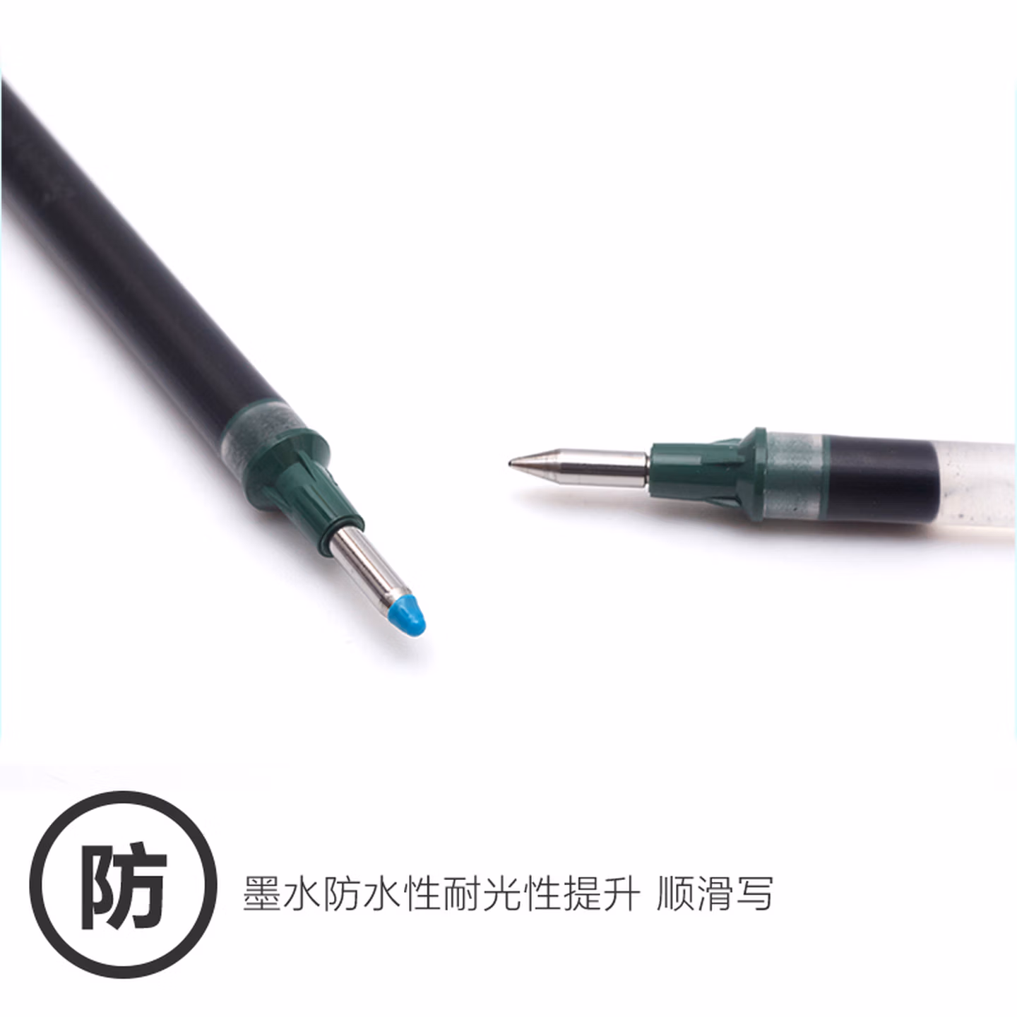 uni三菱中性笔芯考试专用大容量笔芯UMR-10速干顺滑按动黑色水笔芯办公签字笔
