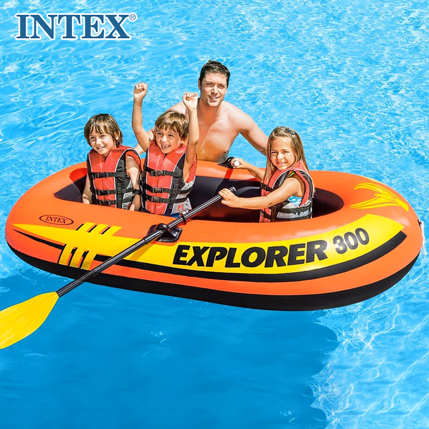 INTEX 探险者 三人充气橡皮艇 117*211*41cm Plus会员折后￥174