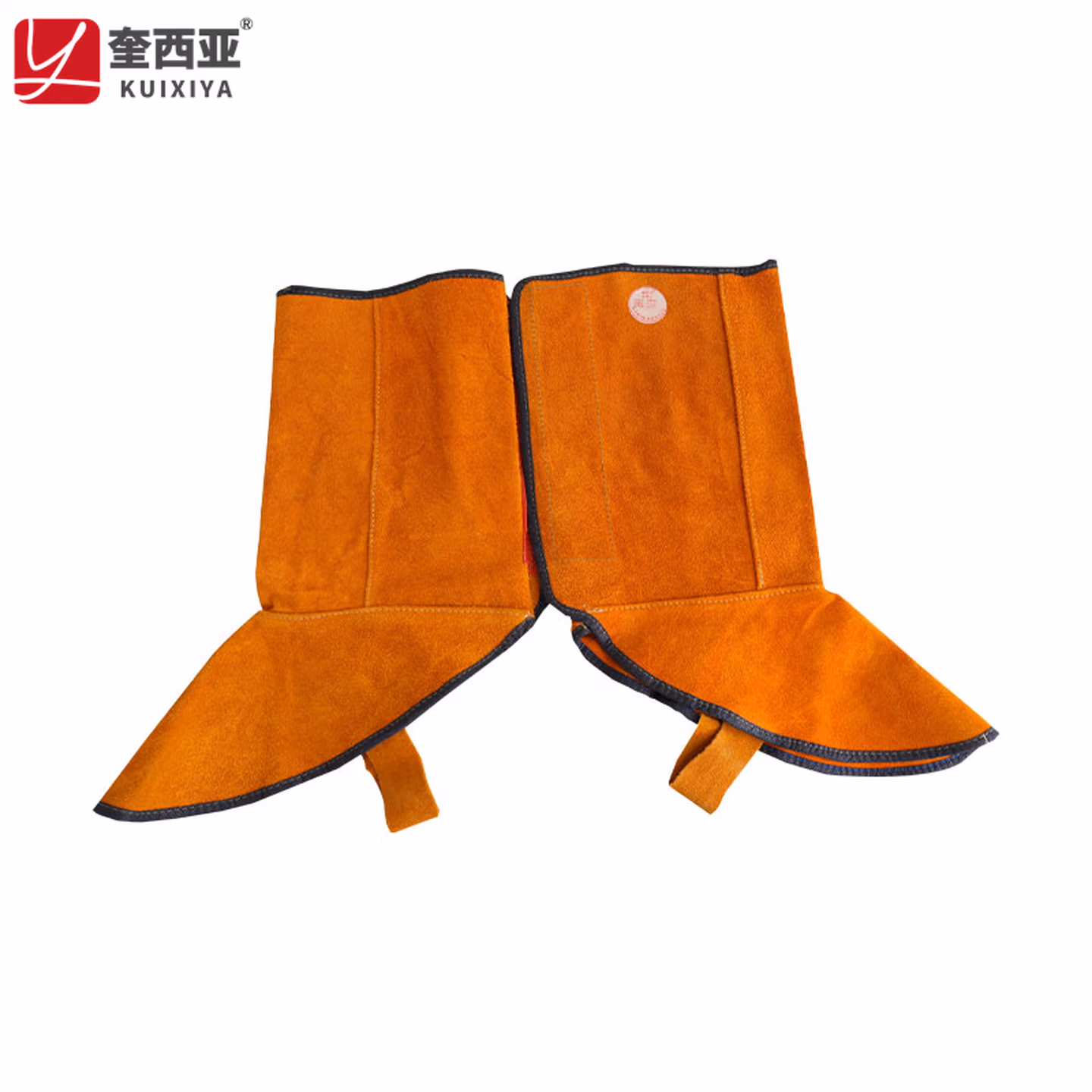 奎西亚 牛皮护脚罩电焊护脚保护鞋面脚盖劳保护脚套 40*30cm 付