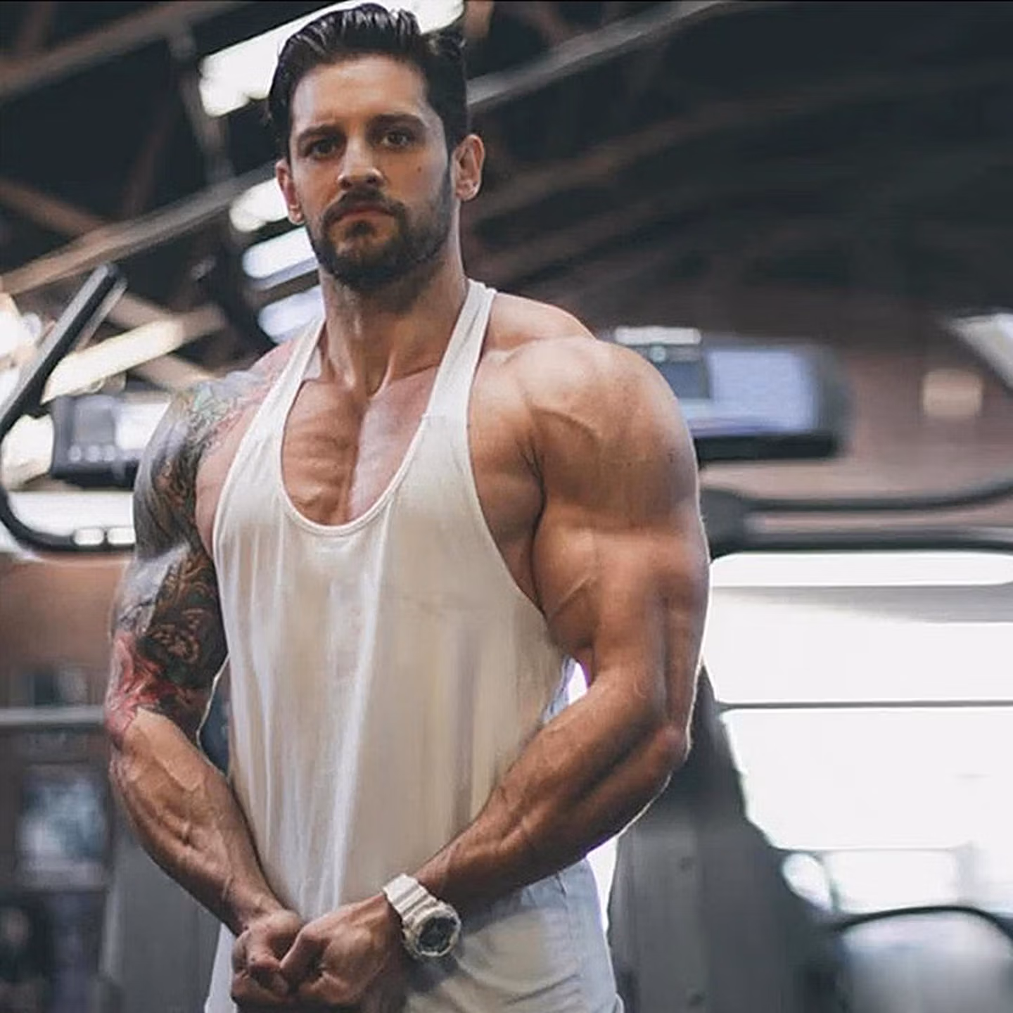 Muscle Fitness Brothers Summer Sleeveless Sports Vest, Men's Quick Dry Running Training Elastic Breathable Tights_viptrois.com