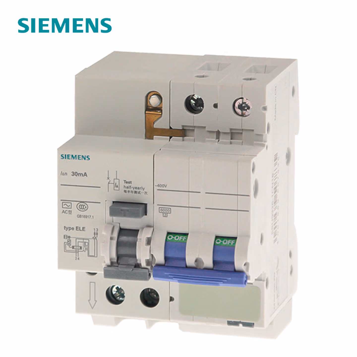 西门子 漏电保护开关 5SU9326-1CN20 AC 30MA 2P 6KA 