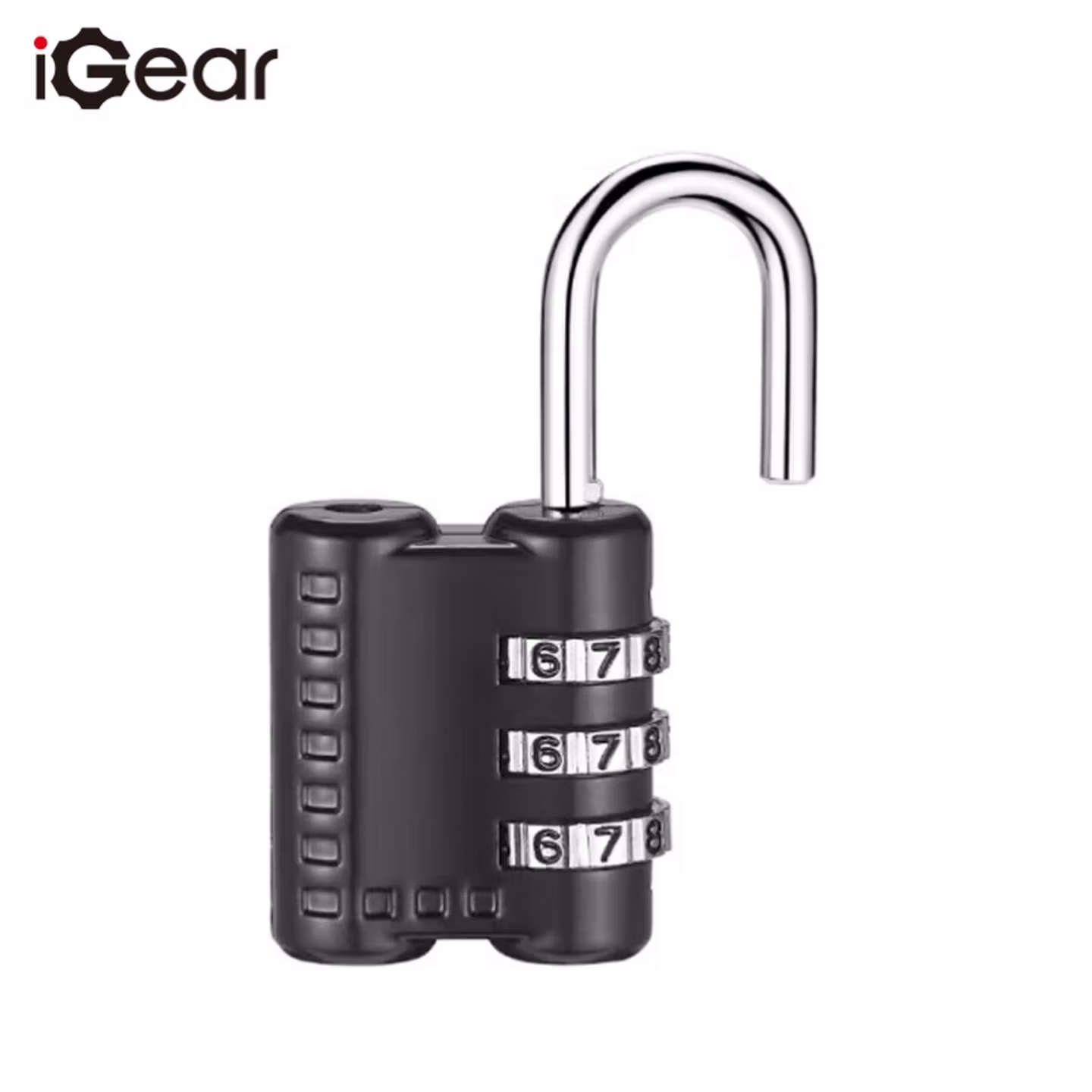 iGear三位数密码锁背包行李箱挂锁宿舍门锁工具箱锁健身房储物柜小密码锁挂锁小防