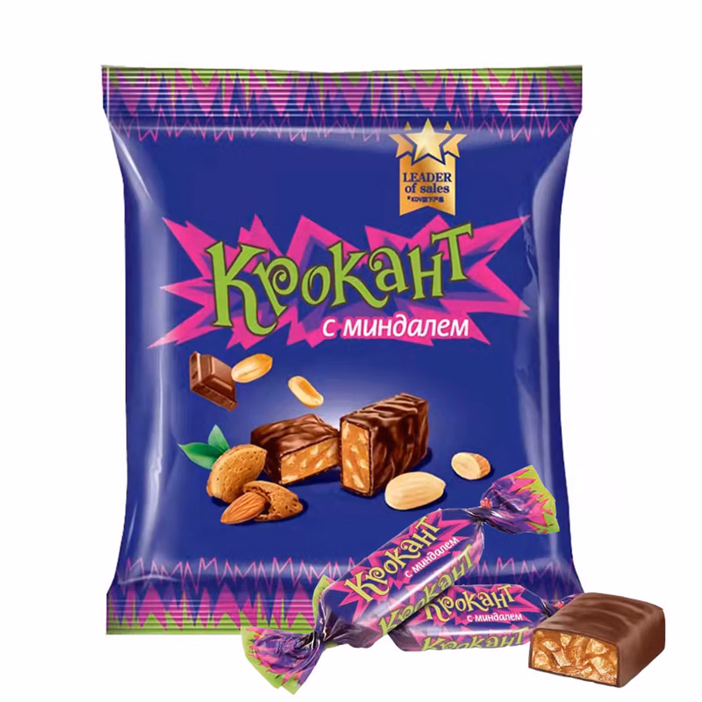 KDV 巧克力味夹心糖500g 俄罗斯进口紫皮糖 休闲零食 糖果喜糖