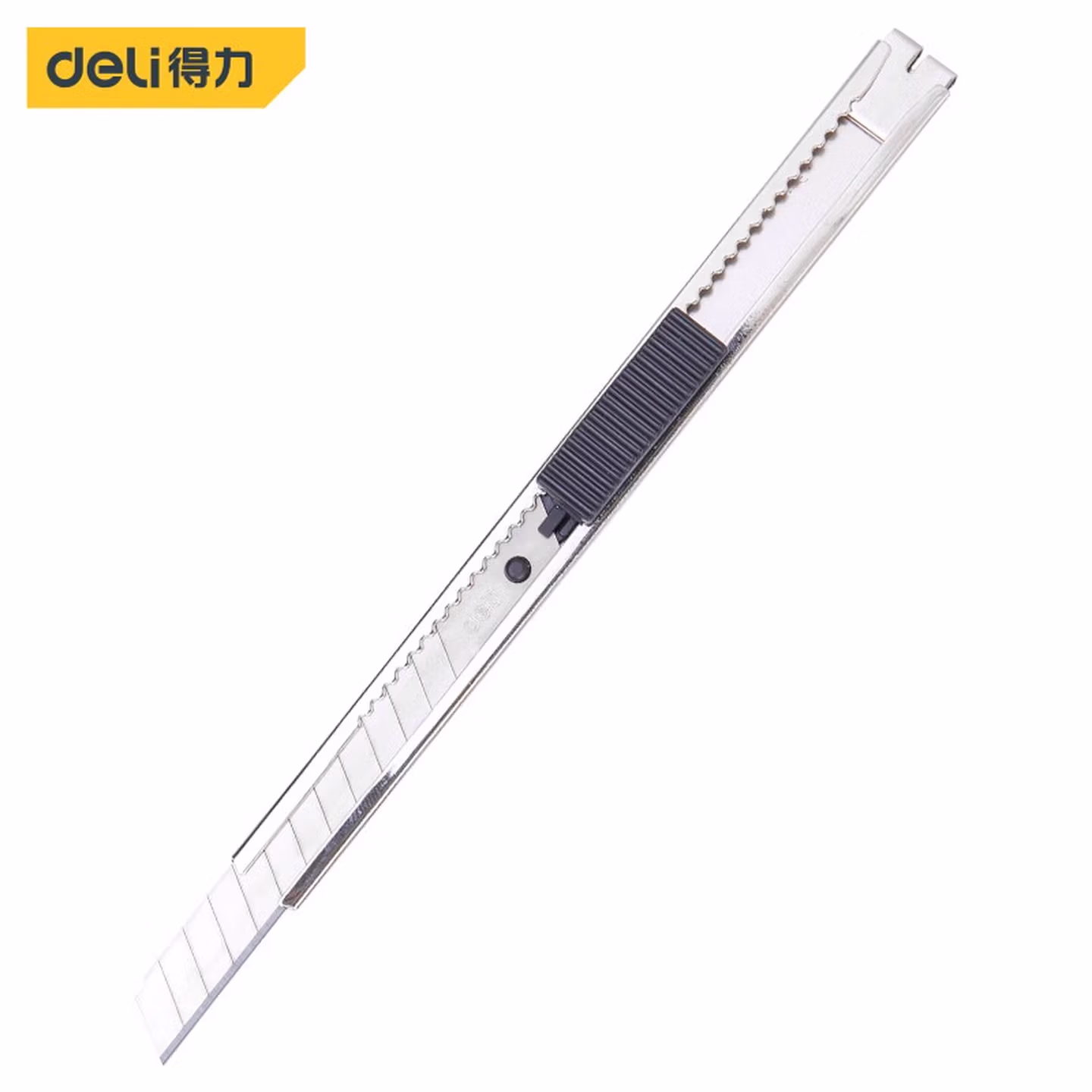 得力(deli) 美工刀 金属自锁小号裁纸刀9mm SK5刀片 DL007 4J