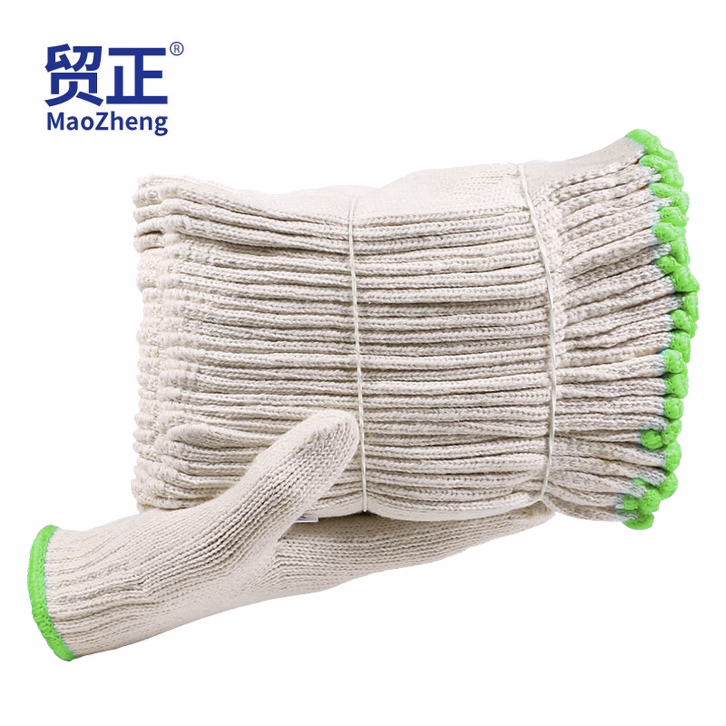 贸正线手套劳保12付900g加厚棉纱线防滑耐磨工地搬砖工作干活机械【足斤足量】