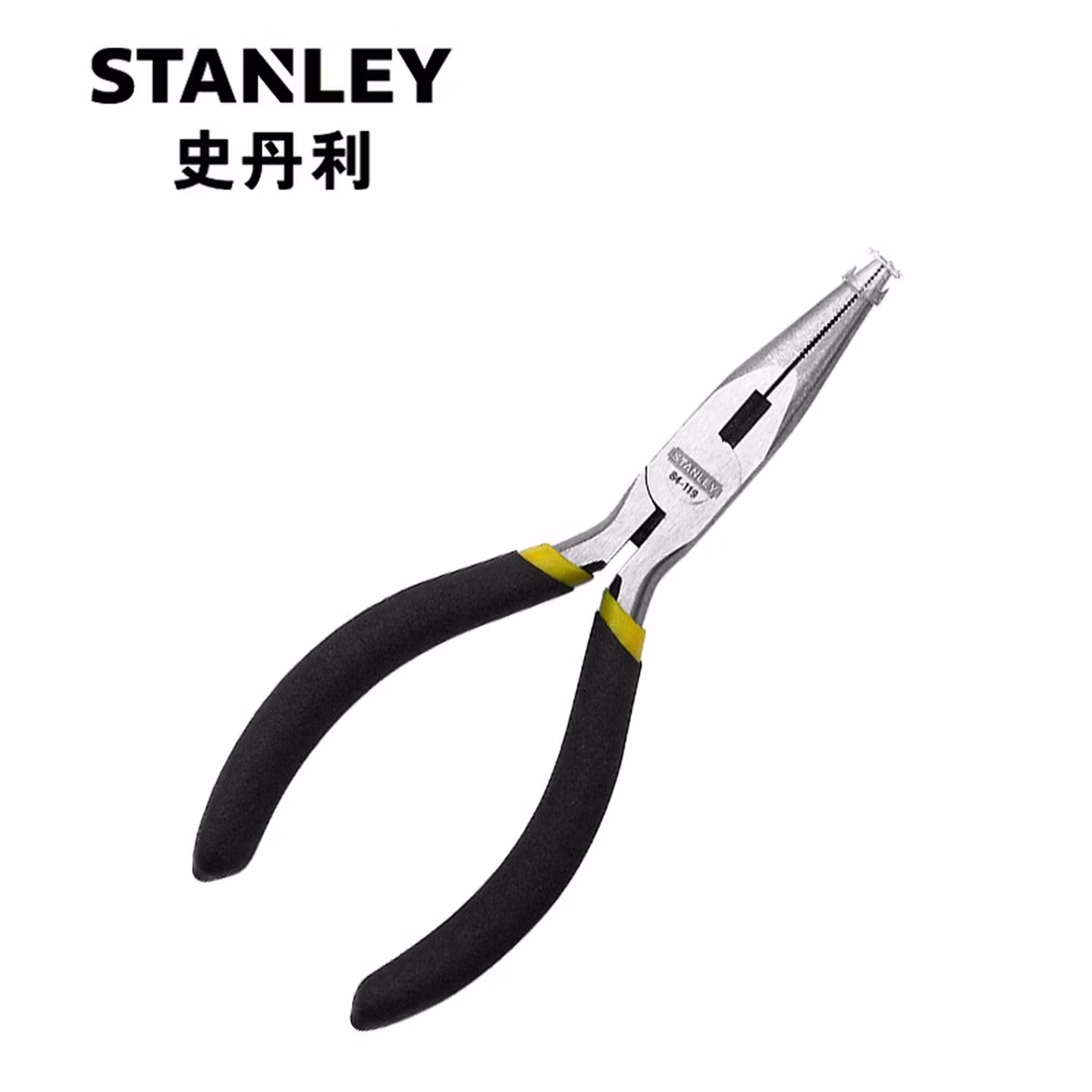 史丹利（STANLEY）黑柄迷你尖嘴钳5英寸电工尖咀钳针嘴夹持钳剪线钳84-11