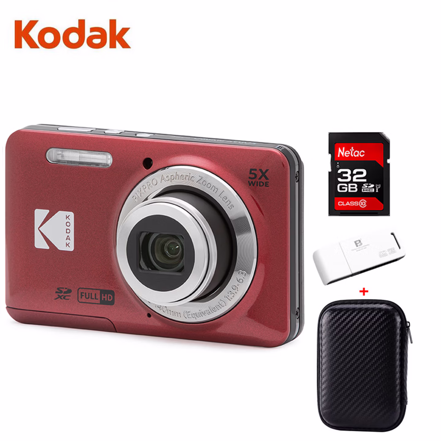 柯达（Kodak）FZ55 数码相机 1635万 2.7“屏 5光变 28mm广