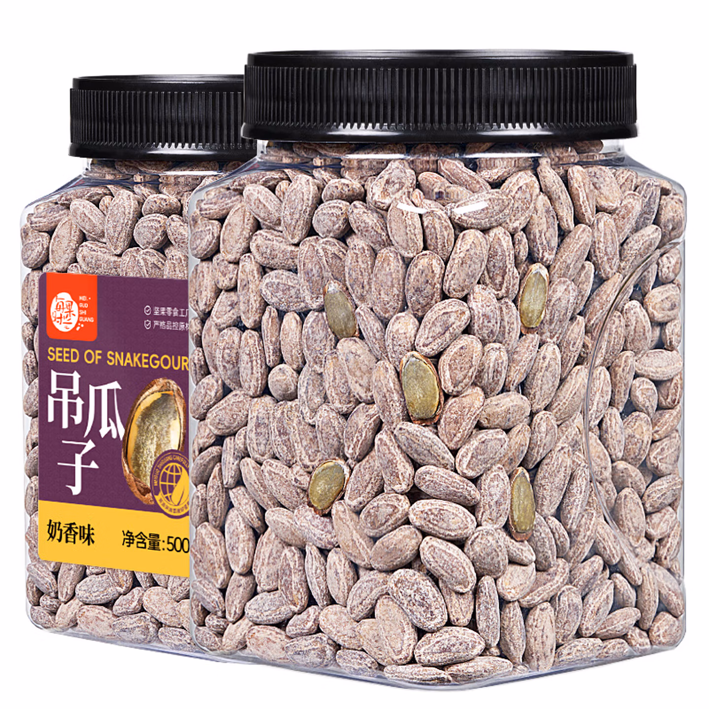 每果时光吊瓜子500g瓜蒌子奶油味瓜籽坚果炒货休闲零食罐装年货